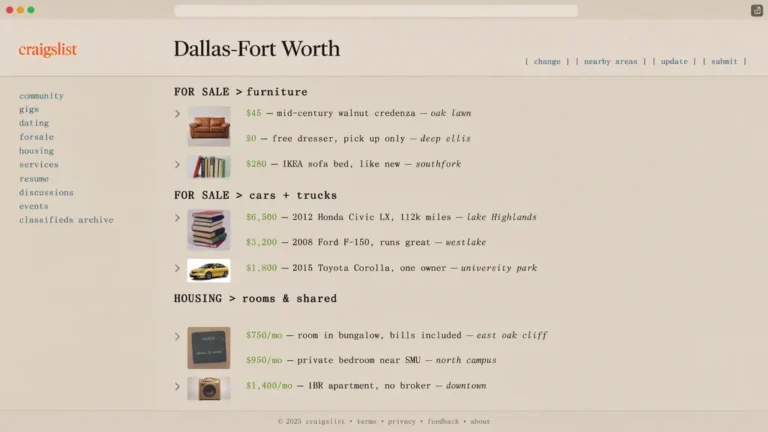 craigslist dallas