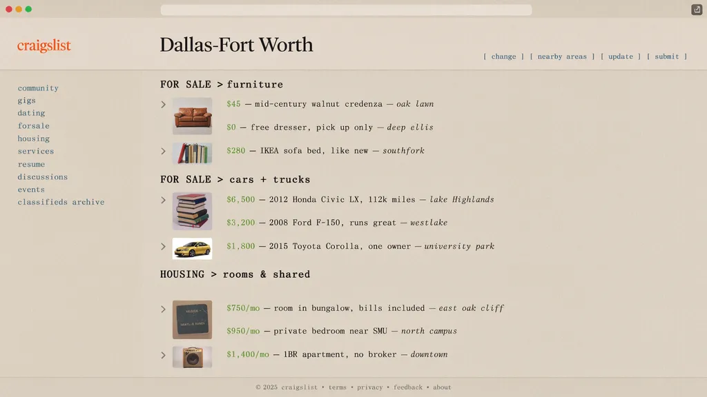 craigslist dallas